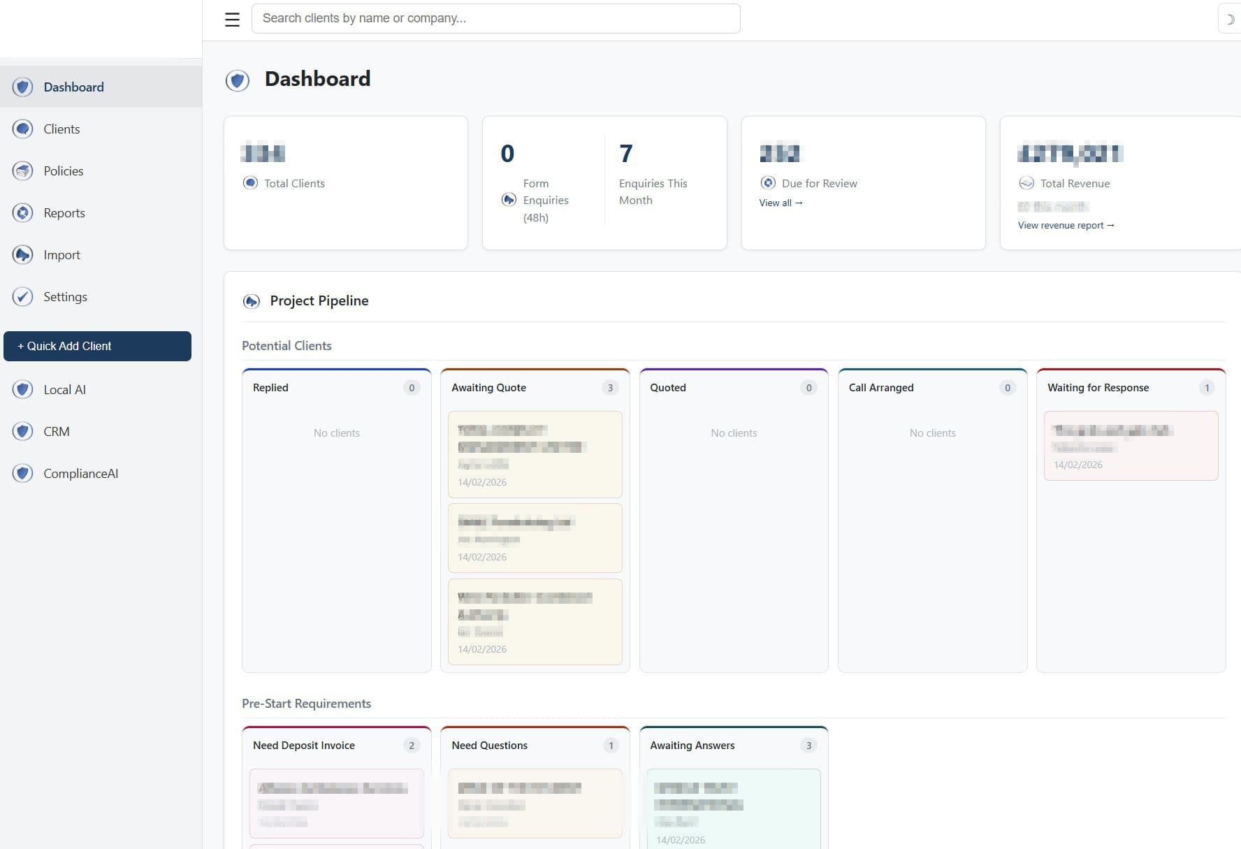 Self-Hosted CRM screenshot